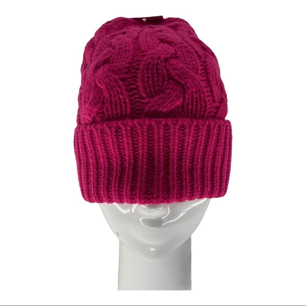 Michael Michael Kors Pink Cable Knit Beanie Hat